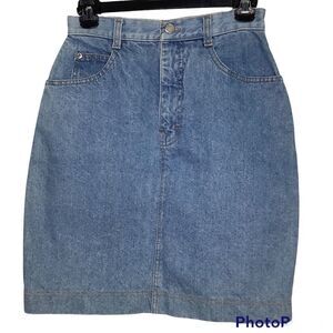 VINTAGE Y2K Gloria Vanderbilt Jean mini skirt Sz 6